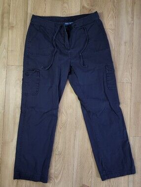 L.L. Bean Flannel Lined Favorite Fit Navy Cargo Pants / 14 Reg / Used
